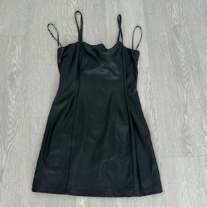 Faux leather mini dress forever 21, size M